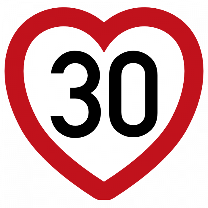 Tempo 30 mit Herz